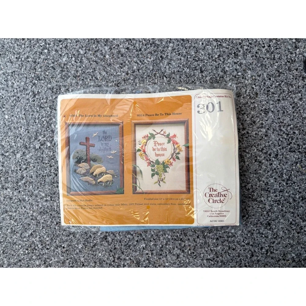 Creative‎ Circle 301 Embroidery Kit The Lord Is My Shepherd Peace To This House